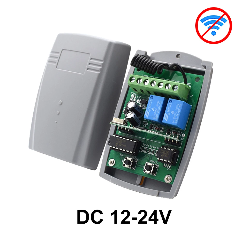 RF Mando WIFI Garage Door Opener Gate Receiver 2CH 433mhz Universal F - Image 9