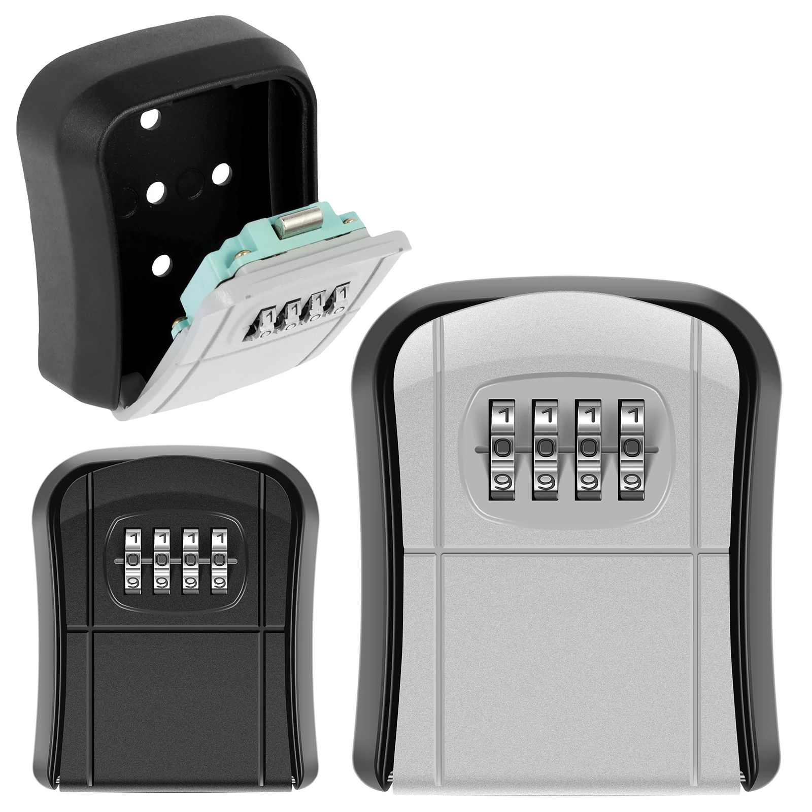 RF Mando Metal Key Lock Box Wall Mounted Key Keeper Combination Outdo