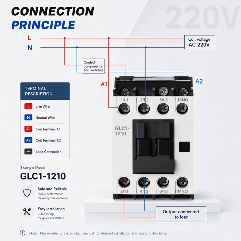 RF Mando GEYA Three-Phase AC Contactor from 9A to 95A 220V High - Image 3