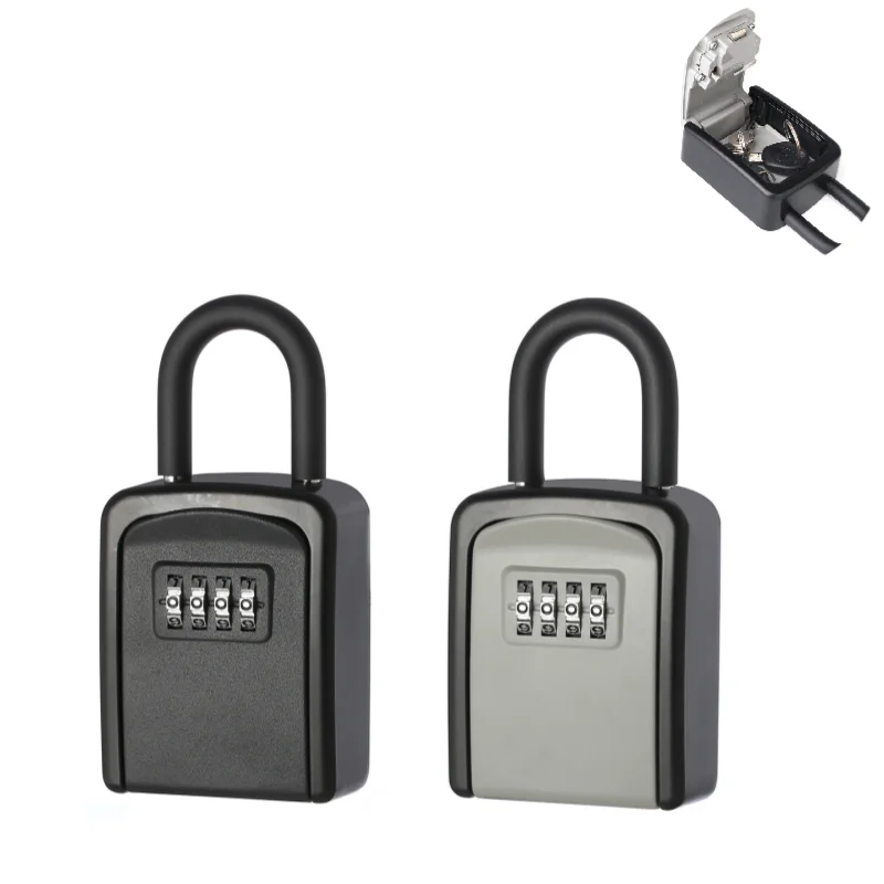 RF Mando Zinc Alloy Hook Key Box 4 Digit Combination Password Safe We