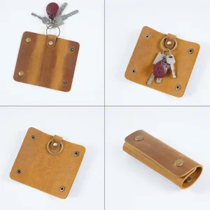 RF Mando Men Genuine Leather Key Wallet Men Organizer Housekeeper Key