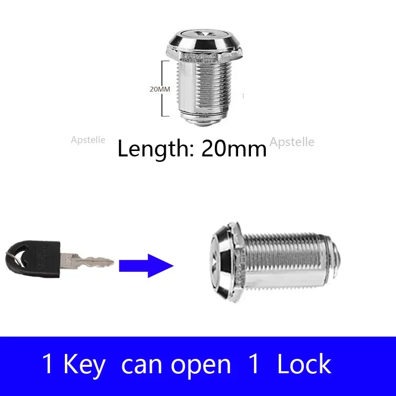 RF Mando Cabinet Mailbox Drawer Lock for Office Desk Letter Box Cam L - Image 7