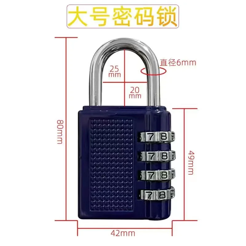 RF Mando 4 Digit Zinc Alloy Combination Lock Padlock Luggage Anti-the - Image 10