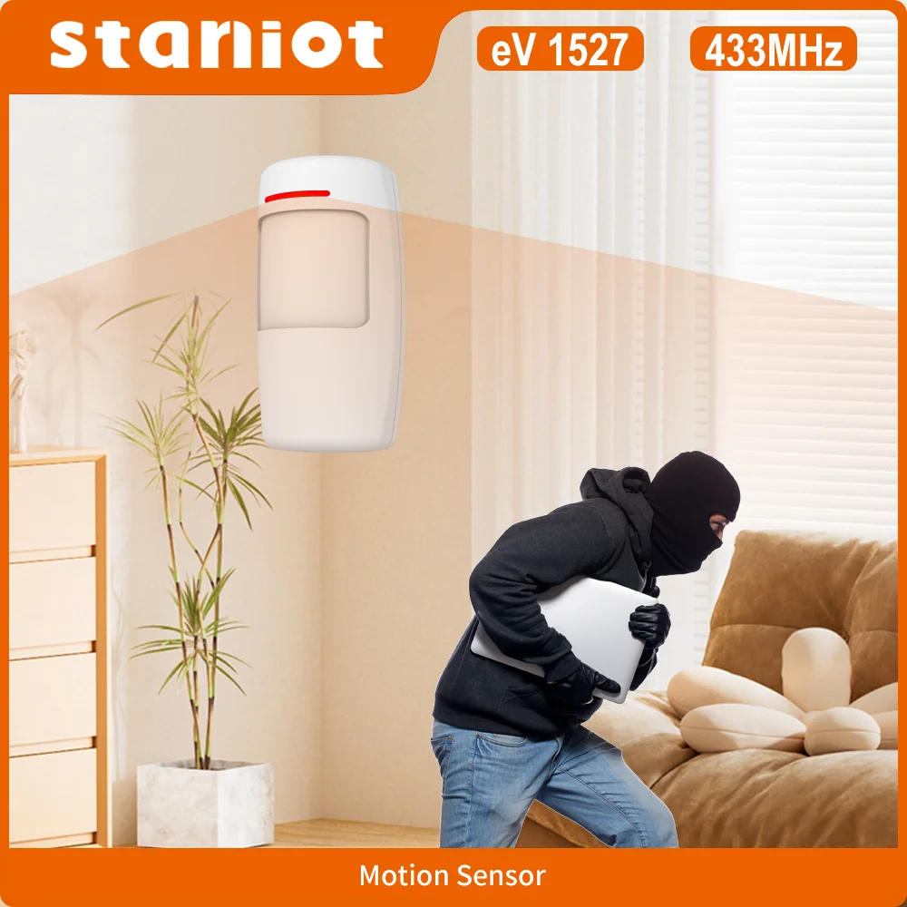 RF Mando Staniot Wireless PIR Motion Sensor 433MHz Human Infrared Sec