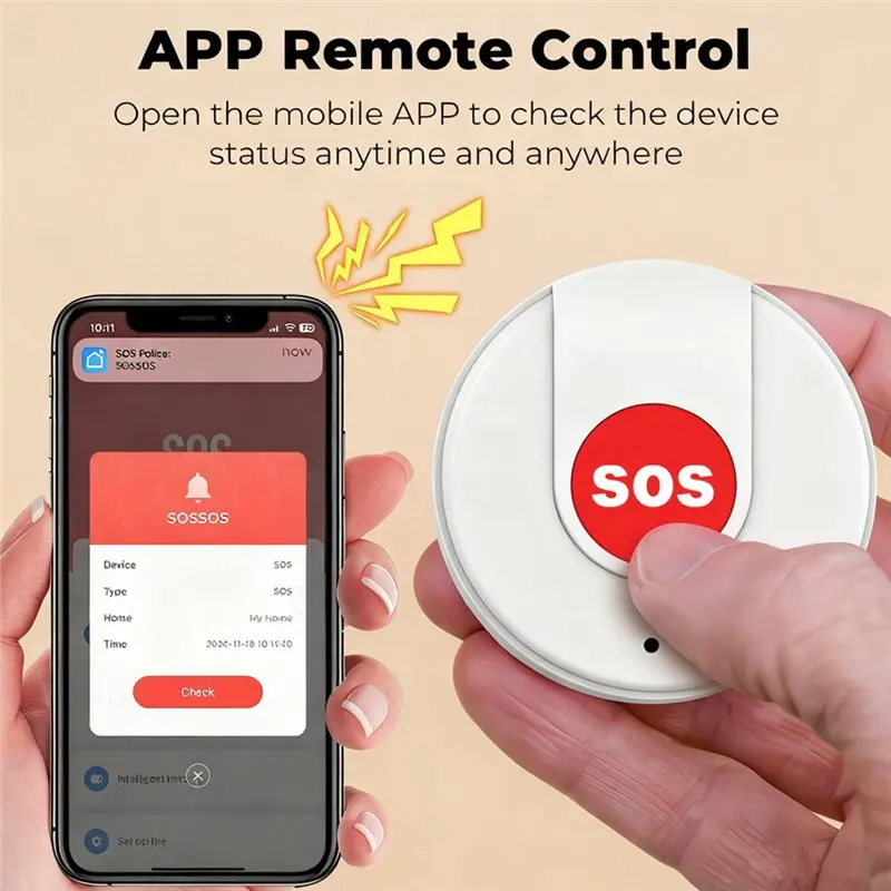 RF Mando GROCE-Wireless SOS Button Tuya Smart Wifi Emergency Security - Image 2