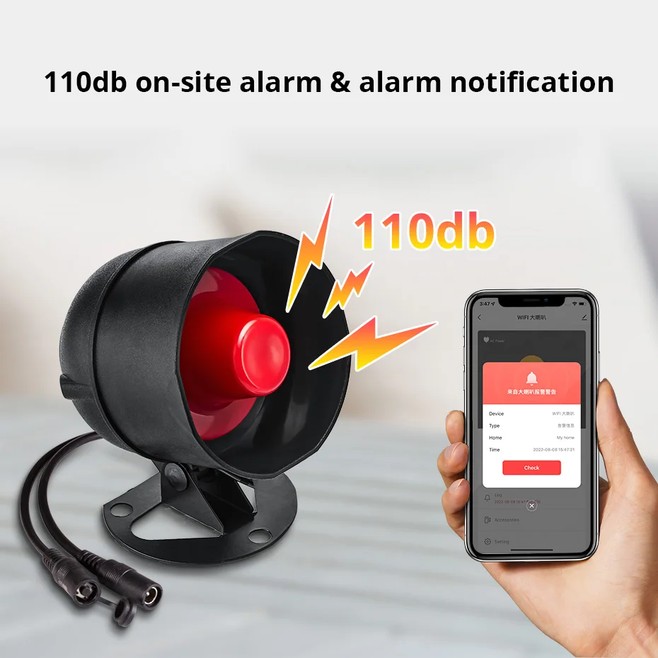 RF Mando KERUI Tuya WIFI Siren Alarm System Installation Simple Infra - Image 3