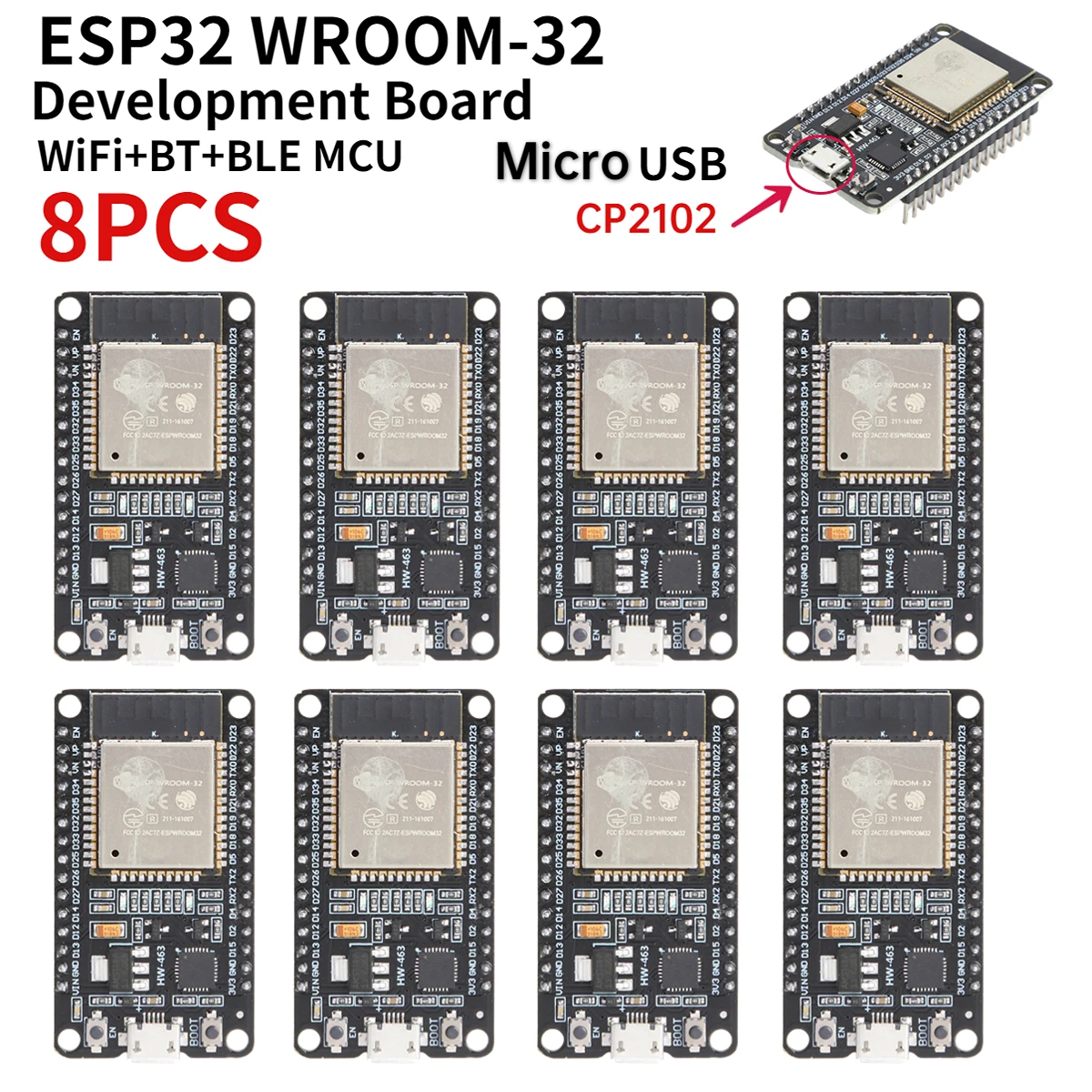 RF Mando ESP32 -32 Development Board TYPE-C CH340C/ USB CP2102 WiFi+B - Image 20