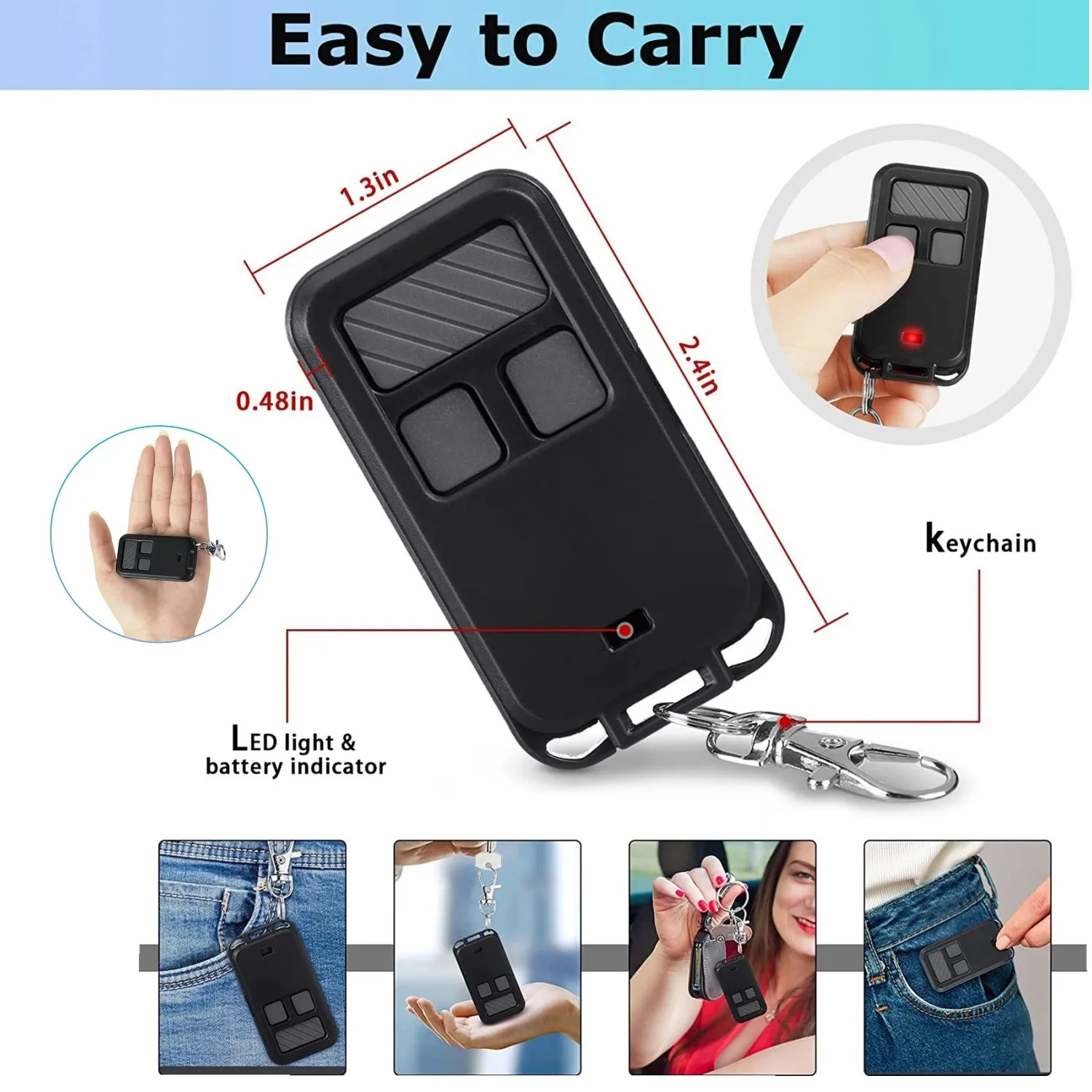 RF Mando 890max Remote Control For The Garage Door Opener 371LM 971L - Image 2