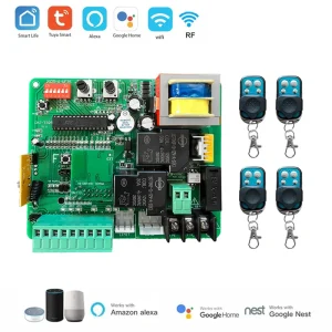 RF Mando 220V-230V AC Tuya Wifi mobile Control Sliding Gate Opener Mo