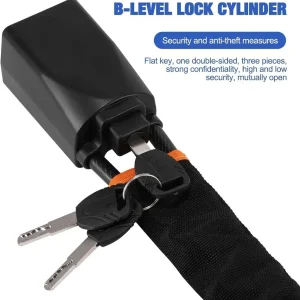 RF Mando Car Steering Wheel Lock With Seat Belt Socket Steel Rope Wit