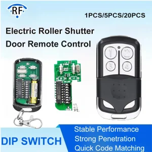 Control Portón Eléctrico Mando Puerta Garaje Clemsa 0341 n2m,SMC5326 DIP Switch Remote Control 330M,4 Buttons,RF Mando Remote Contro