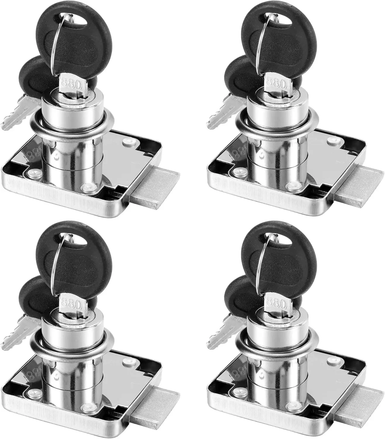 RF Mando Drawer Lock Wardrobe Cabinet Cam Locks With 2 Keys Same Key