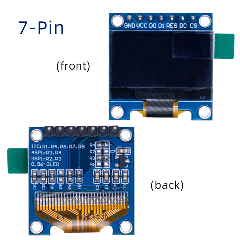 RF Mando 4pin/7pin 0.96' White/Blue/Yellow Blue 0.96 Inch OLED 128X64 - Image 6