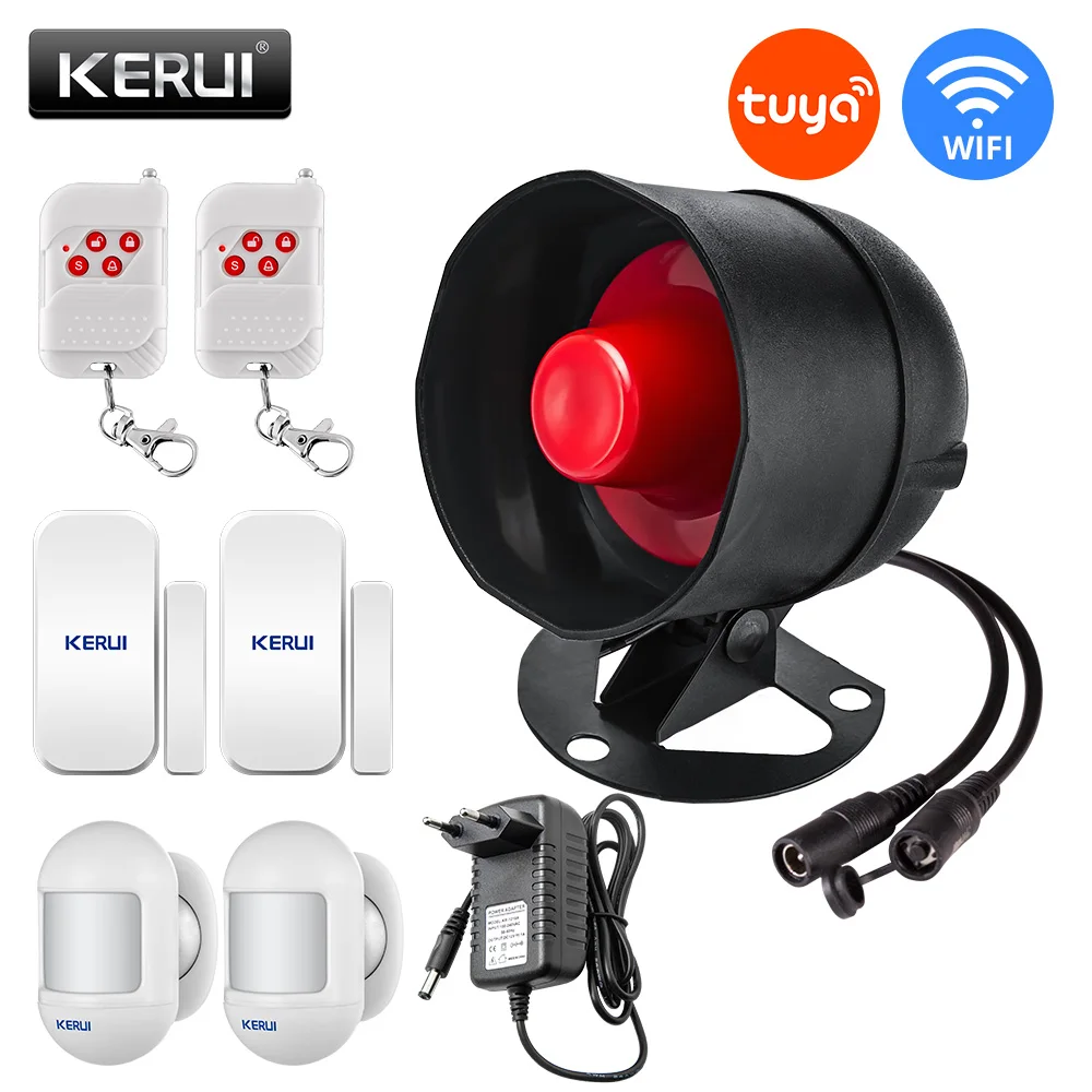 RF Mando KERUI Tuya WIFI Siren Alarm System Installation Simple Infra - Image 8