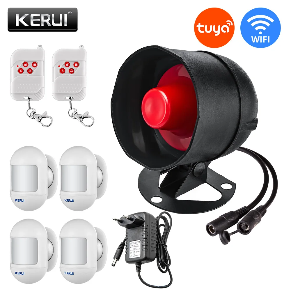 RF Mando KERUI Tuya WIFI Siren Alarm System Installation Simple Infra - Image 7