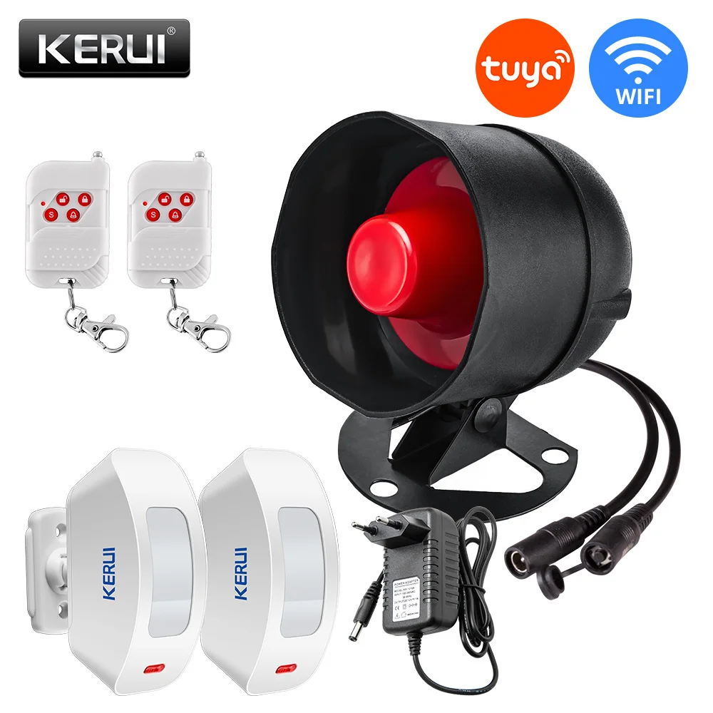 RF Mando KERUI Tuya WIFI Siren Alarm System Installation Simple Infra - Image 9