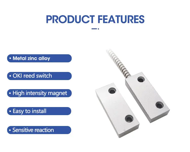 RF Mando Metal Door Magnetic Sensor Window Reed Switch Detection Cont - Image 2