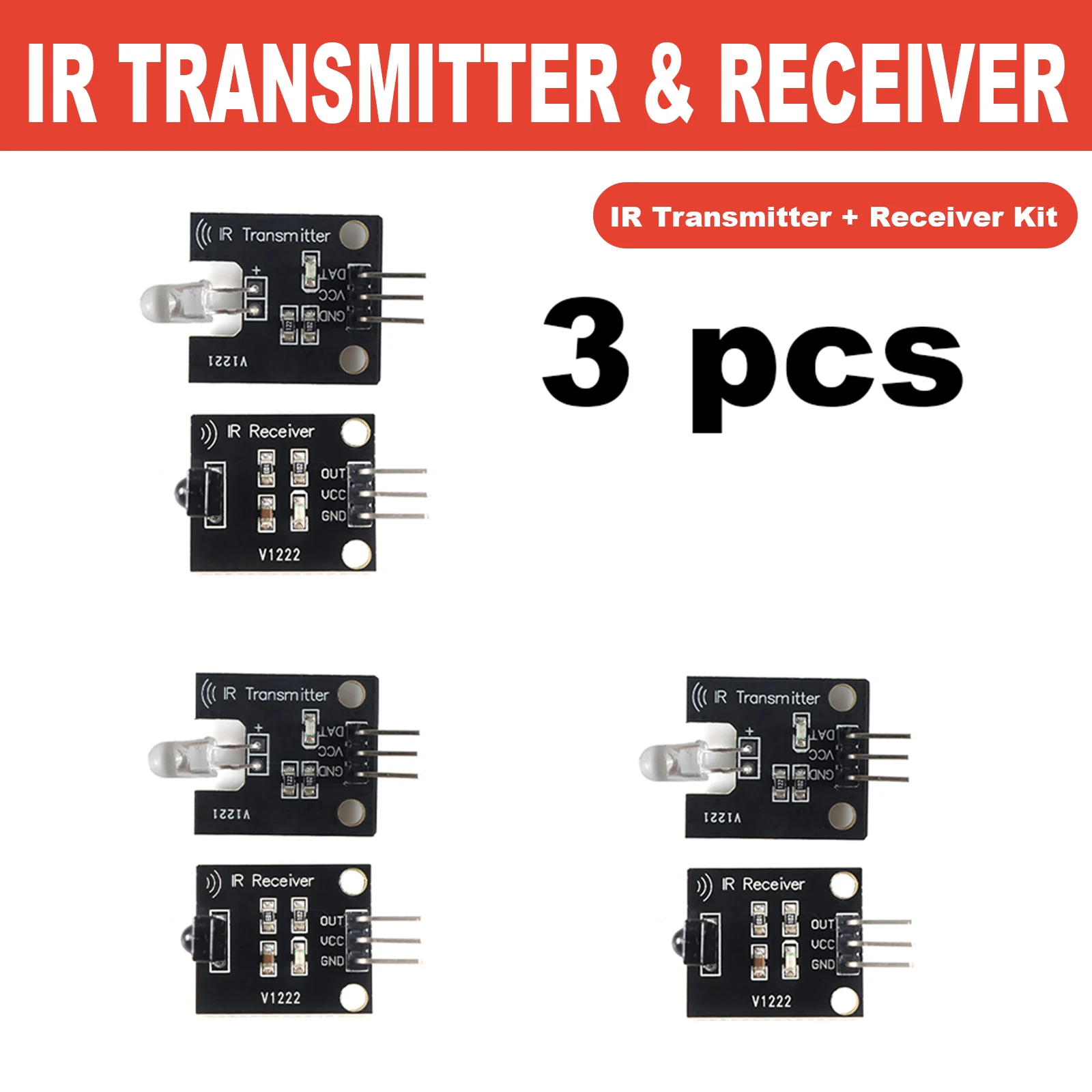 RF Mando 38kHz IR Infrared Receiver Sensor Module Digital 5V for Arduino - Image 9