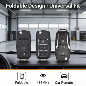 RF Mando Folding Car Key Duplicator 433MHz Fixed Code Cloner 1:1 Copy