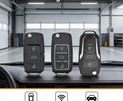 folding car key duplicator 433MHz 1:1 fixed-code cloner