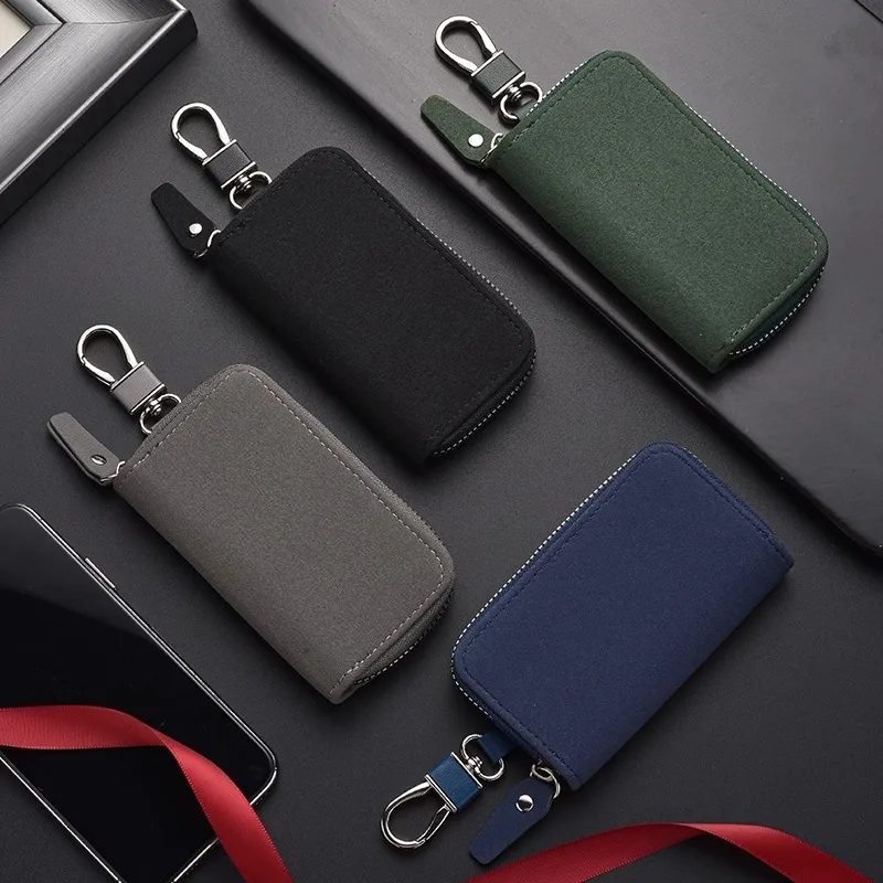 RF Mando New Leather Keychain Men Women Key Holder Organizer Pouch La - Image 3