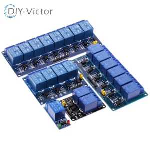 RF Mando 5V 12V Relay Module 1-8 Channel Optocoupler Low-Level Trigger