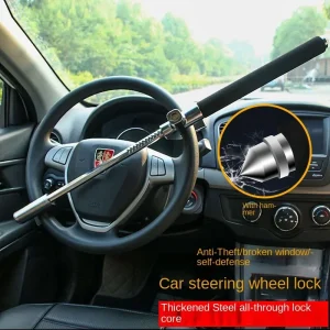 RF Mando Universal Steering Wheel Lock - Anti-Theft Retractable Car S