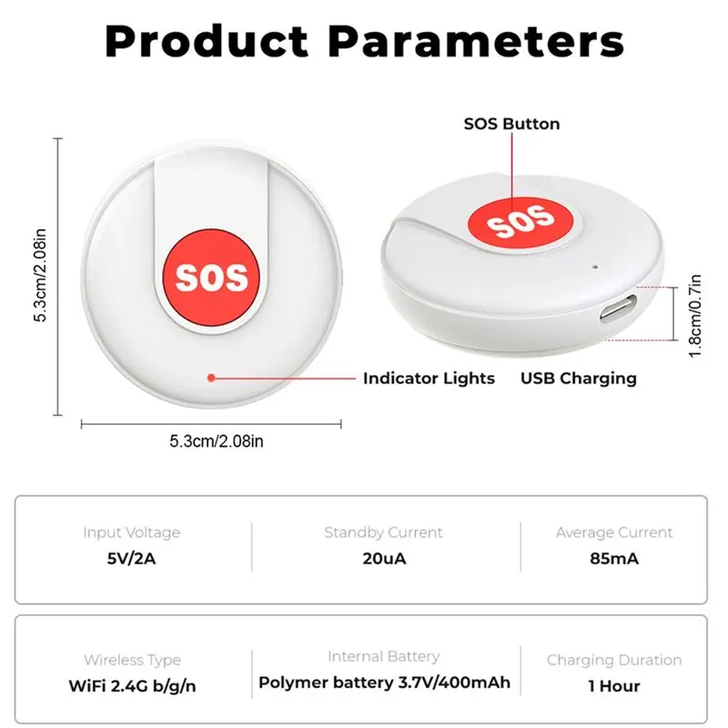 RF Mando GROCE-Wireless SOS Button Tuya Smart Wifi Emergency Security - Image 6