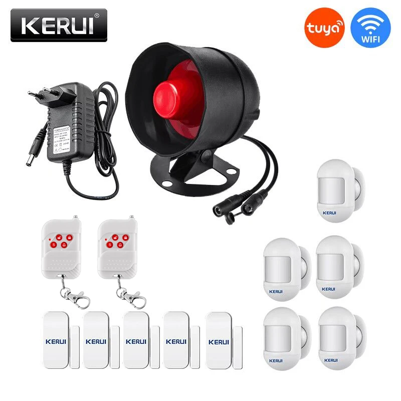 RF Mando KERUI Tuya WIFI Siren Alarm System Installation Simple Infra - Image 12