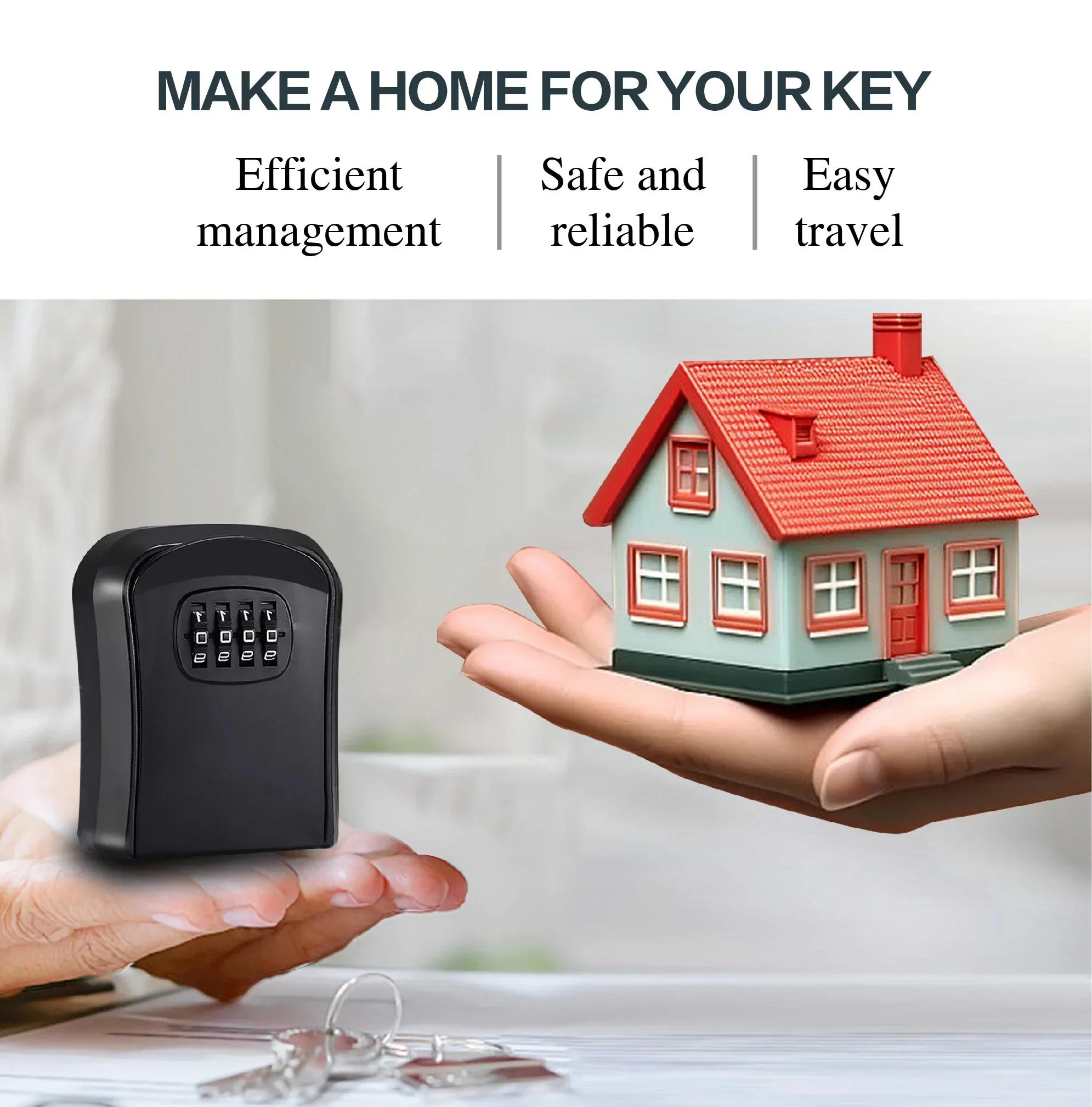 RF Mando Key Keeper Combination Lock Wall Mounted Waterproof 4 Digits - Image 3