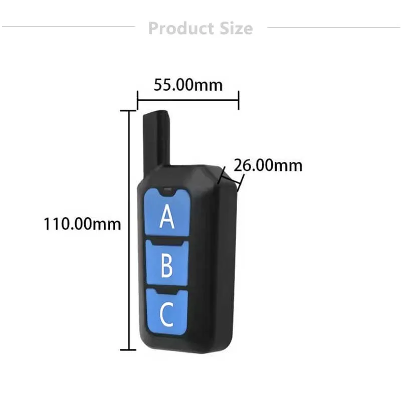 RF Mando Long-distance Remote Control, Silicone Version with 3 Button - Image 5