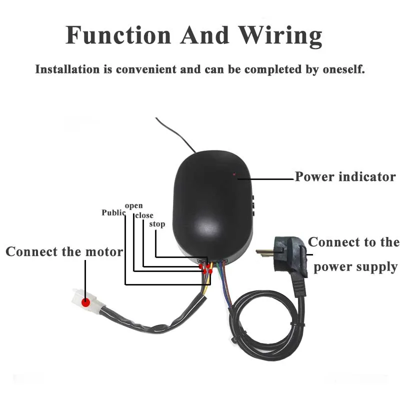 RF Mando 433MHz Complete Set With Built-In Motor, Universal Tubular M - Image 5