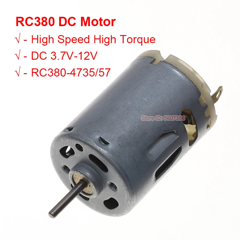 RF Mando Mini RC380 DC Motor DC 3.7V 6V 9V 12V High Speed High Torque