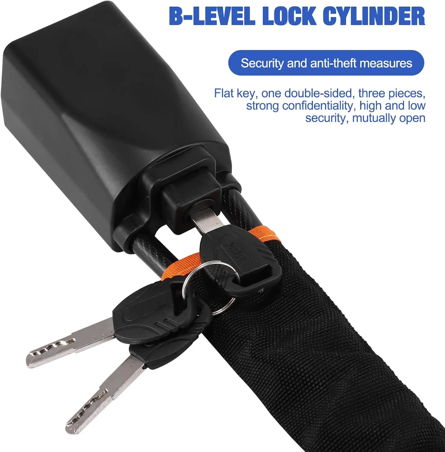 RF Mando Car Steering Wheel Lock Anti-theft Steel Cable Security Devi - Image 5