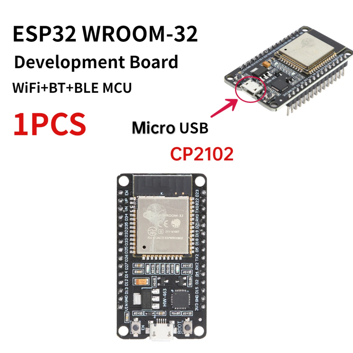 RF Mando ESP32 -32 Development Board TYPE-C CH340C/ USB CP2102 WiFi+B - Image 13