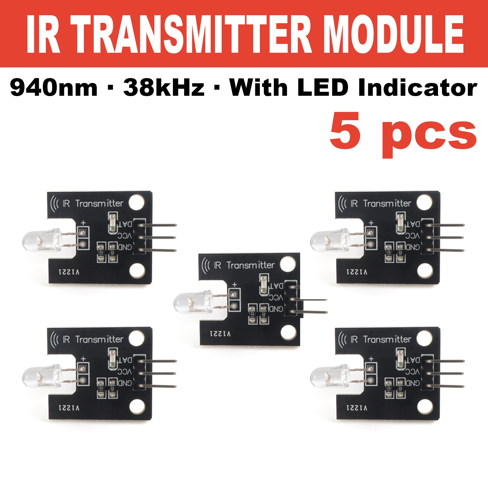 RF Mando 38kHz IR Infrared Receiver Sensor Module Digital 5V for Arduino - Image 12