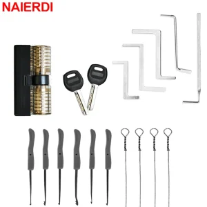 RF Mando NAIERDI Lock Repair Tool Set with Broken Key Extractor, Tran
