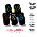 280-868MHz garage remote duplicator, learning and transmit buttons