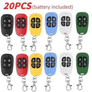 RF Mando 20pcs Remote Control 433mhz Car Key Garage Door Gate Opener