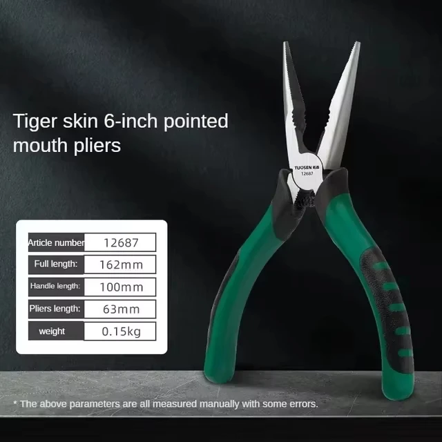 RF Mando 6/8 Inch Insulated Diagonal Needle Nose Pliers Set Anti-Shoc - Image 4