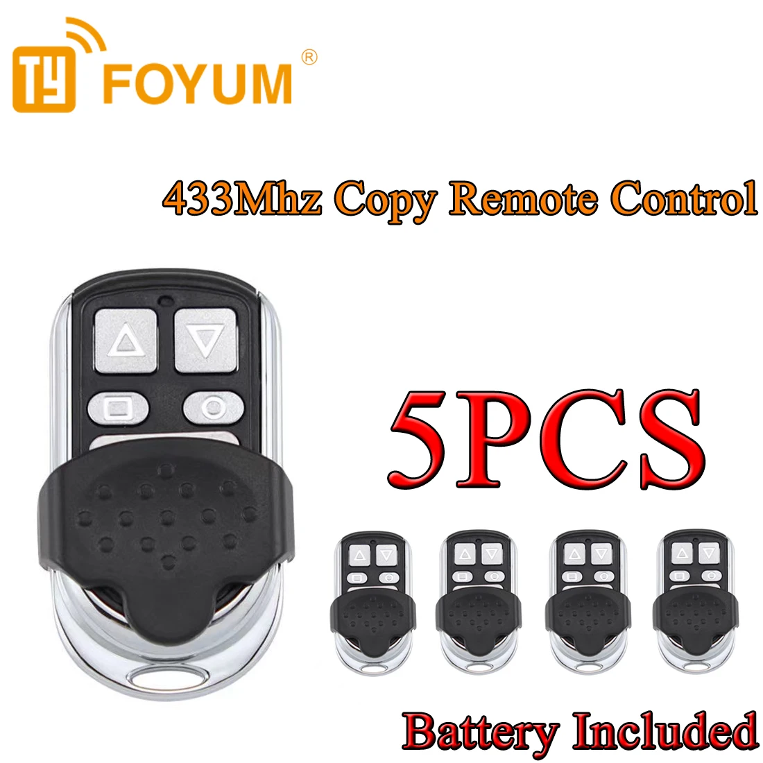 RF Mando 5PCS Duplicate Garage Door Remote Control 433MHZ Electric Ga - Image 3
