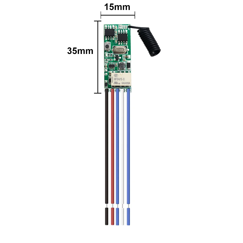 433MHz Dry Contact Wireless Remote Control Switch 1 CH RF Relay Receiver LED Light Controller DIY Kit DC 5V 12V 24V 433.92MHz - Image 6