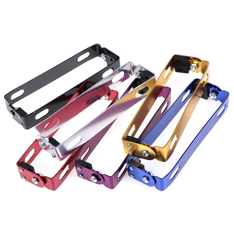 Universal Motorcycle Car License Plate Frame Aluminum Power Racing Auto Adjustable Angle Metal License Plate Holder Bracket - Image 4