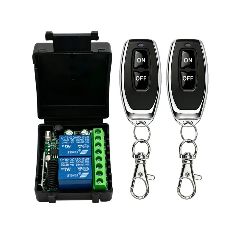 AC 220V RF433 Remote Control Switch Relay 2 Channels Multifunction Receiver Module Garage Curtain Motor Light Control - Image 14