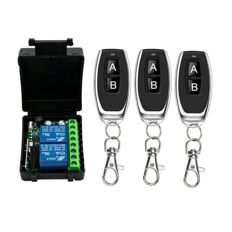 AC 220V RF433 Remote Control Switch Relay 2 Channels Multifunction Receiver Module Garage Curtain Motor Light Control - Image 7