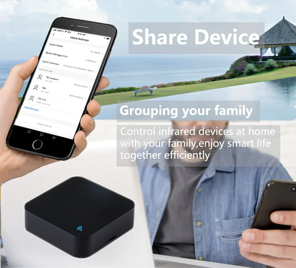 Tuya Smart WiFi IR RF Universal Remote Controller 433/315MHz, Smart Life App 2.4G Voice Control for Alexa Google AC TV Fan - Image 6
