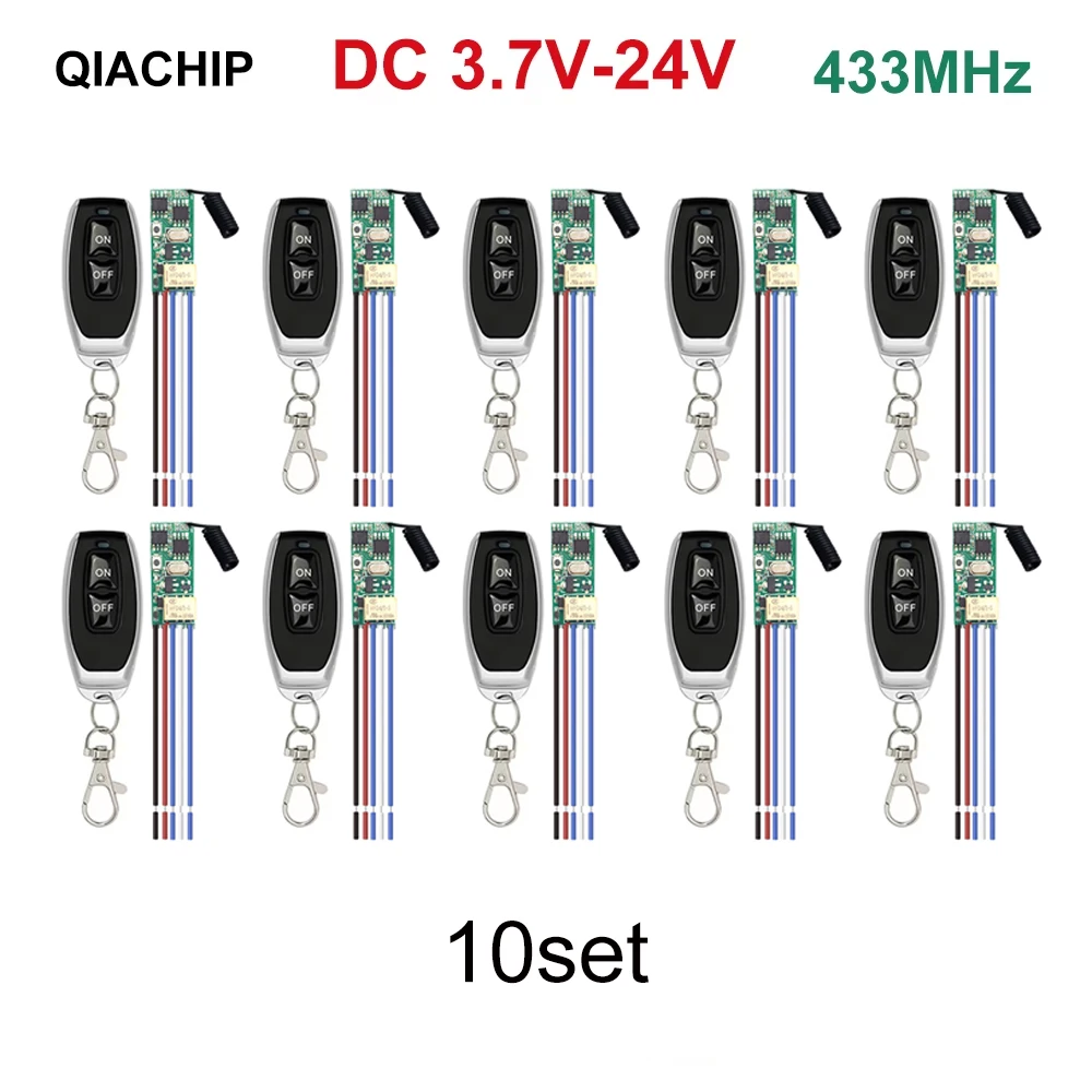433MHz Dry Contact Wireless Remote Control Switch 1 CH RF Relay Receiver LED Light Controller DIY Kit DC 5V 12V 24V 433.92MHz - Image 10