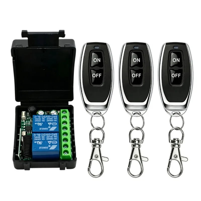 AC 220V RF433 Remote Control Switch Relay 2 Channels Multifunction Receiver Module Garage Curtain Motor Light Control - Image 13
