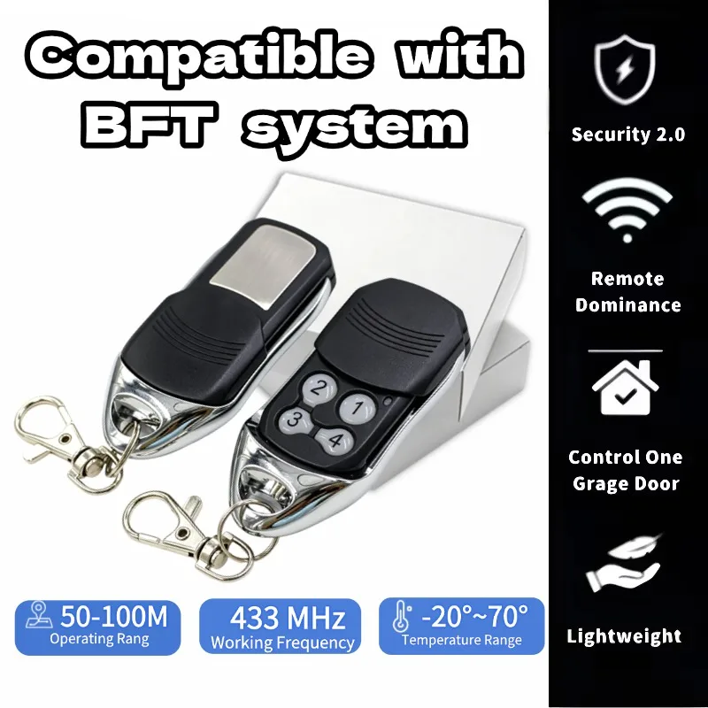 BFT Mitto 2 compatible 433.92 MHz two-button rolling-code remote