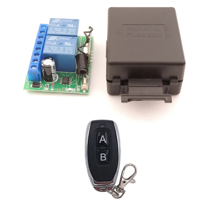 433MHz Universal Wireless Remote Control DC 12V 2CH RF Relay Receiver and Transmitter for Universal Garage Door and Gate Control - Image 11